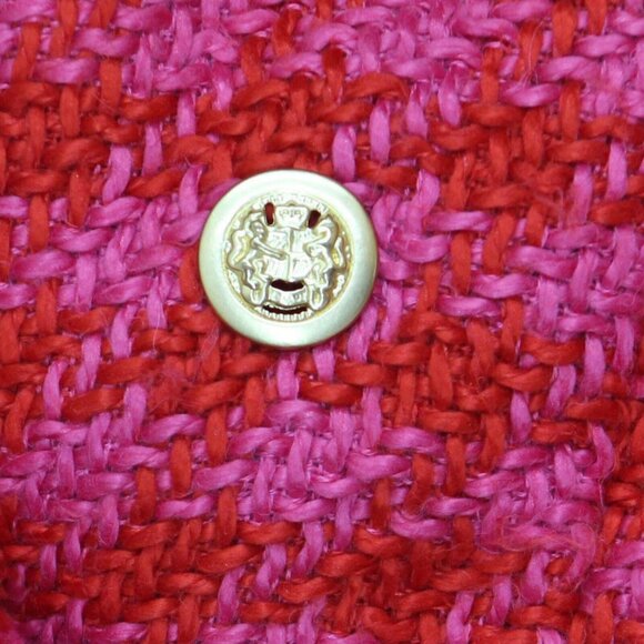 NWT G By Giuliana Womens Houndstooth Textured Blazer Jacket 664020 2 Red / Pink - Picture 4 of 5